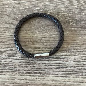 Levian Brown Braided Leather Bracelet